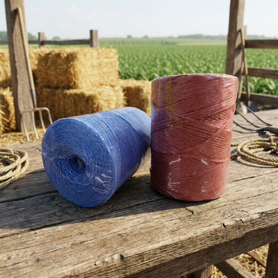 Ficelle de Film fendue en PP emballée en bobine, ficelle de Support de fixation pour plantes agricoles et serres