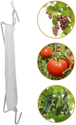 Crochets de treillis de tomate de 10PCS 22cm avec la corde de 32.8ft